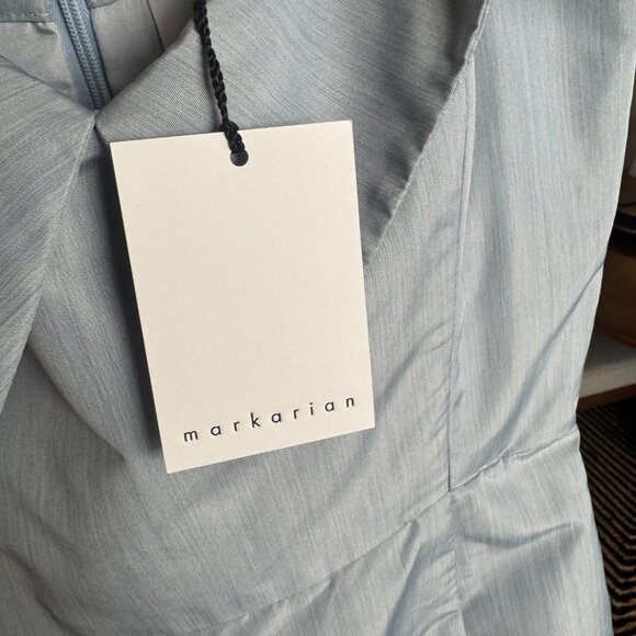 NWT Markarian Sarika Gown Dress, Dusty Blue, Size 4 - Picture 8 of 16